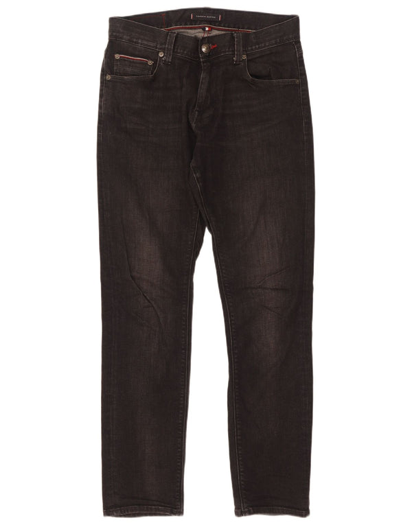 Jeans slim da uomo Tommy Hilfiger W30 L32 cotone nero