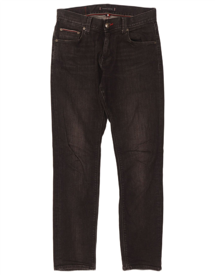 Jeans slim da uomo Tommy Hilfiger W30 L32 cotone nero