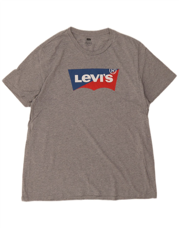 T-shirt grafica da uomo Levi's Top 2XL in cotone grigio