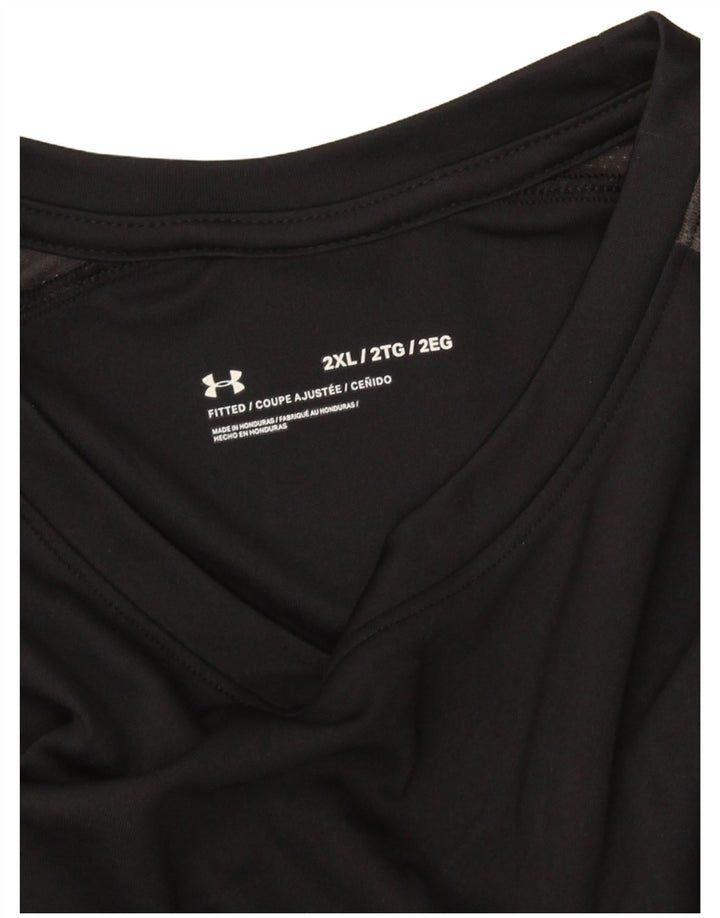 Maglietta aderente da uomo Under Armour 2XL nera