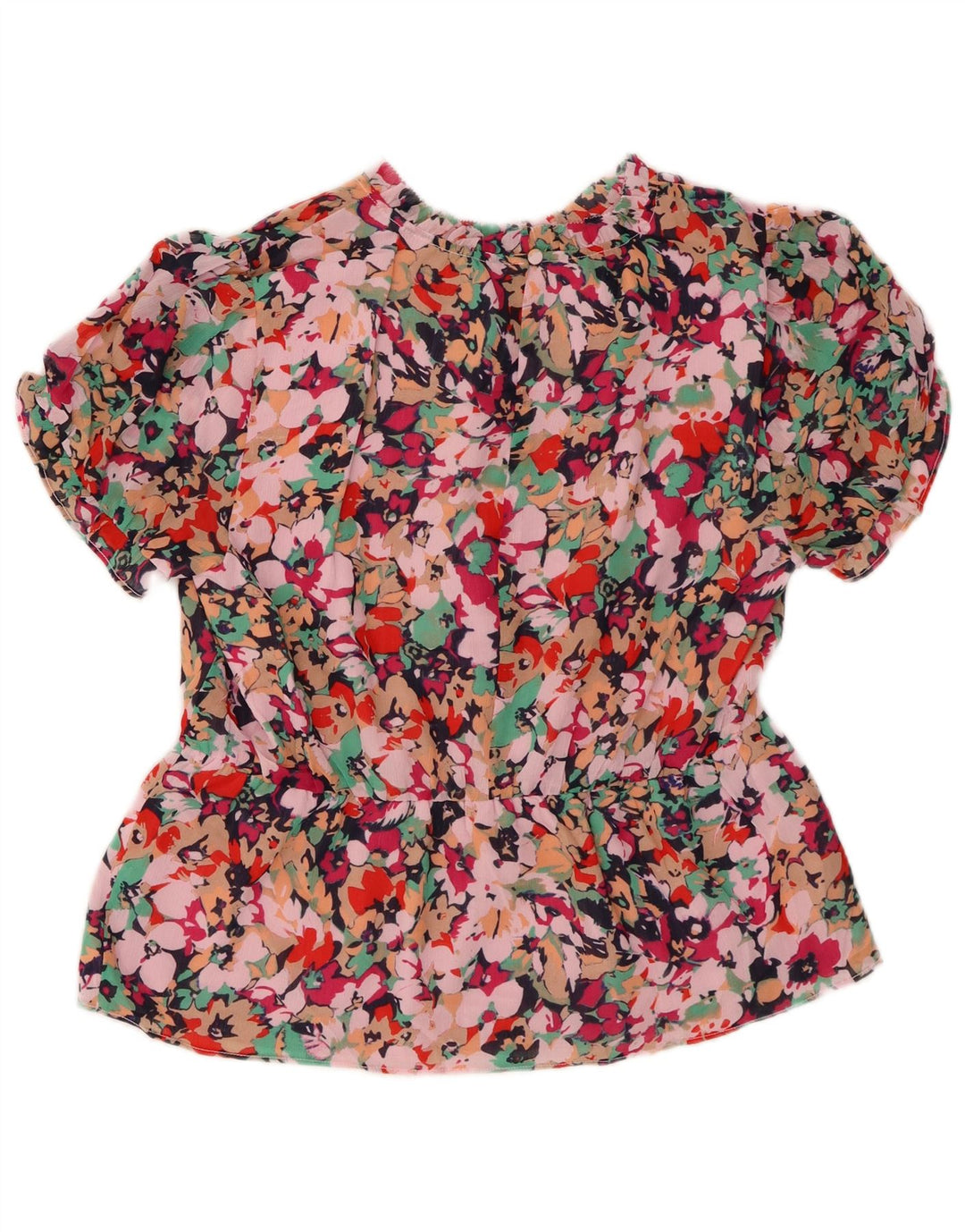 Top camicetta da donna J. CREW UK 14 Poliestere floreale rosa medio