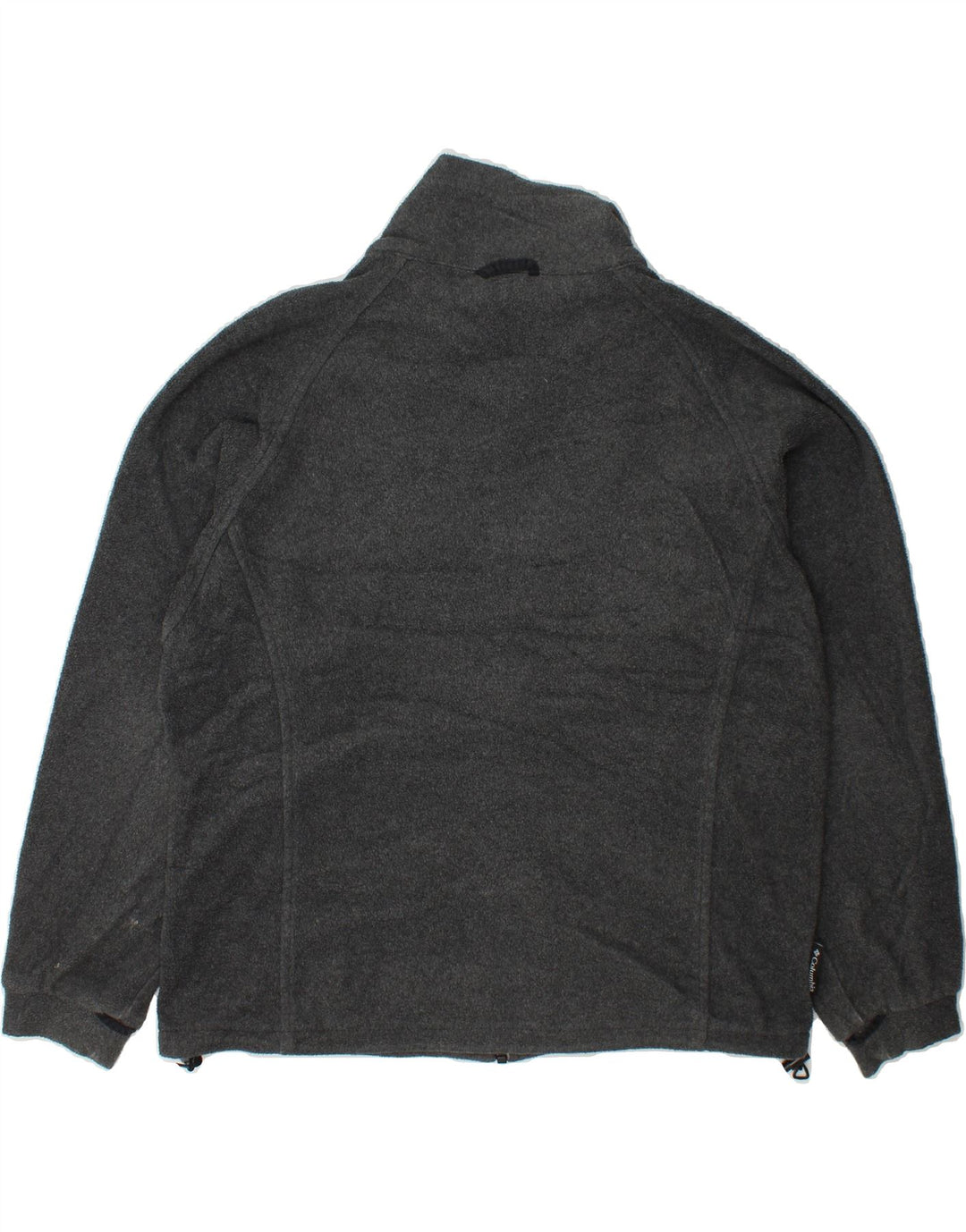 COLUMBIA Womens Oversized Fleece Jacket UK 14 Medium Grey Vintage Columbia and Second-Hand Columbia from Messina Hembry 