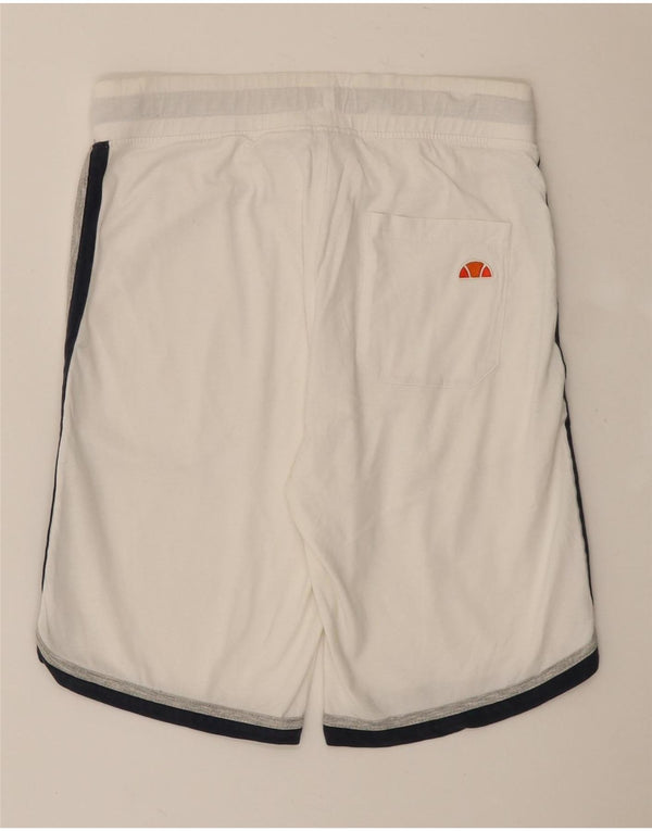 Pantaloncini sportivi grafici da uomo Ellesse, cotone color block bianco medio