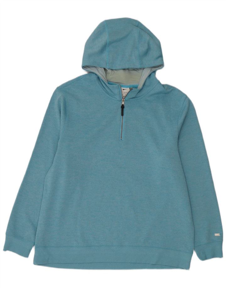 Maglia con cappuccio e zip Nike da uomo, XL, in poliestere blu