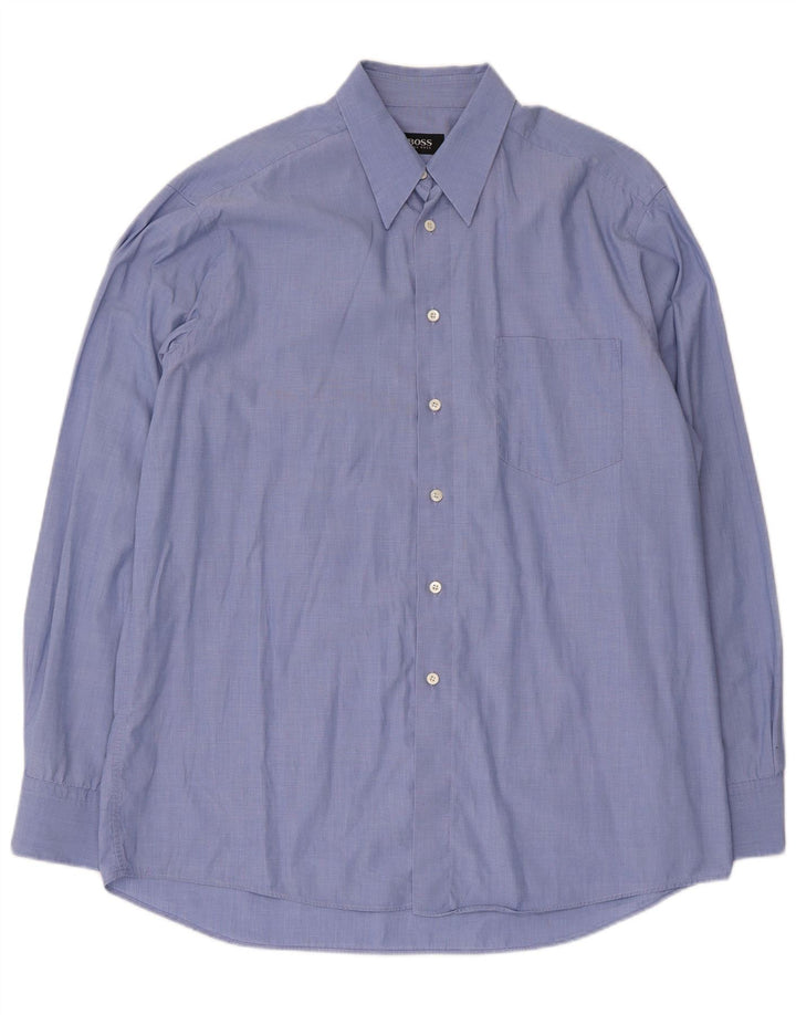 Camicia da uomo Hugo Boss taglia 41 grande blu
