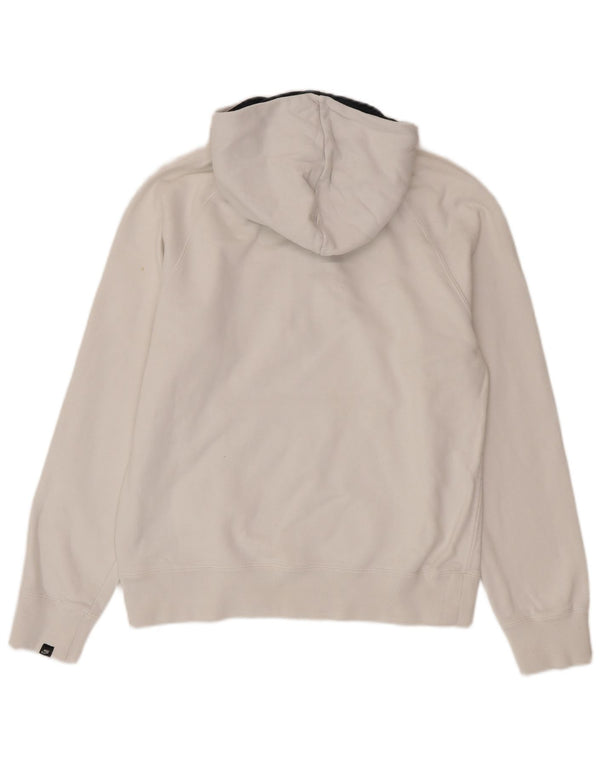 Maglione con cappuccio e zip da uomo Nike UK 34/38 piccolo cotone bianco
