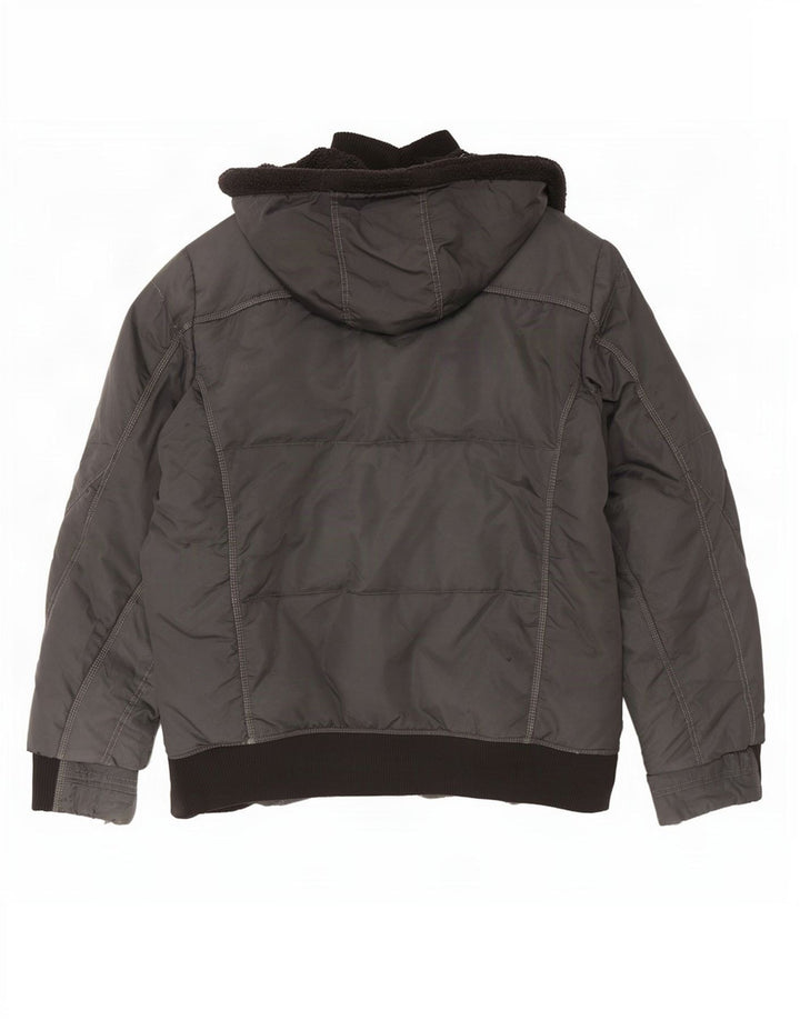 Giacca imbottita bomber con cappuccio da uomo Gas UK 42 XL Grigia