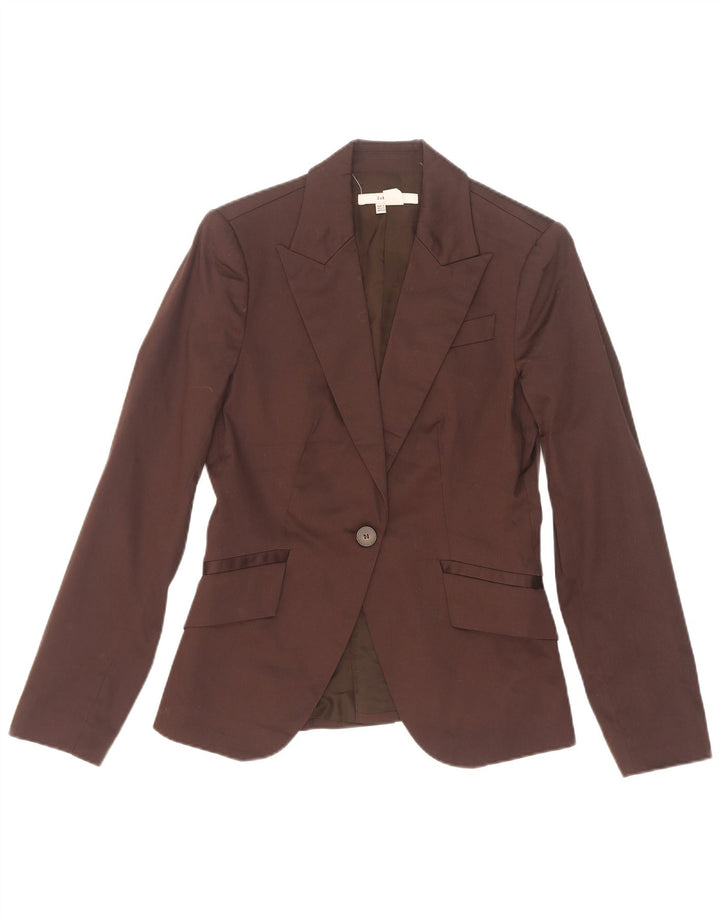 Giacca blazer a 1 bottone da donna Zara UK 10 piccola bordeaux