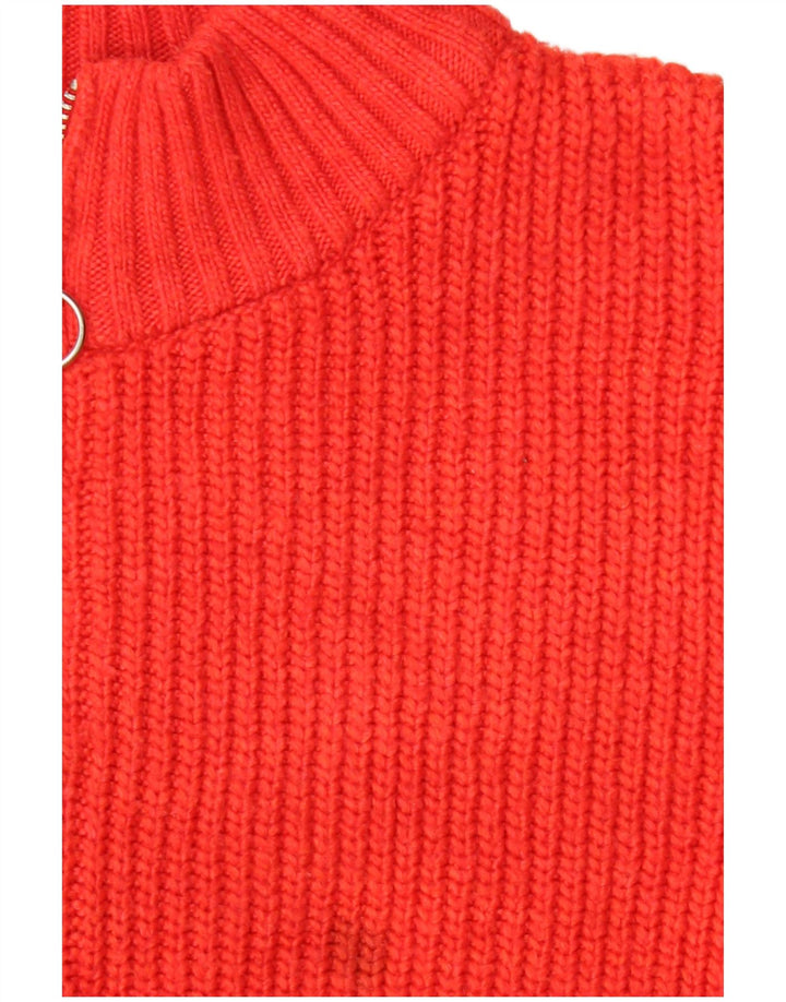 Maglione da donna Marks & Spencer con vestibilità comoda e collo con zip, UK 12, rosso medio
