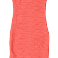 Abito aderente senza spalline da donna Zara UK 14 Poliestere rosa medio