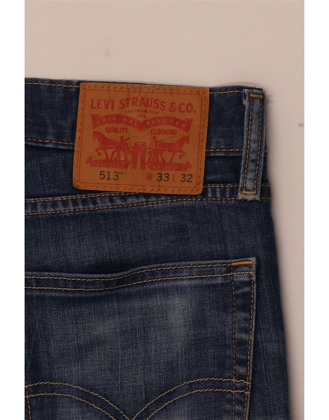 Levi's Uomo 513 Jeans dritti slim W33 L29 Blu