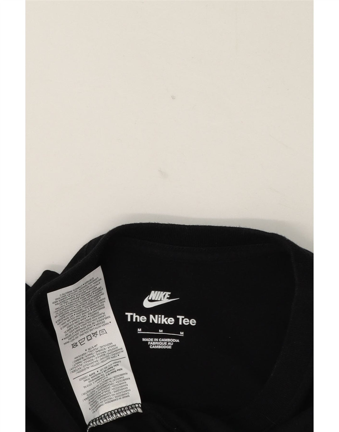 T-shirt grafica da uomo Nike Top in cotone nero medio