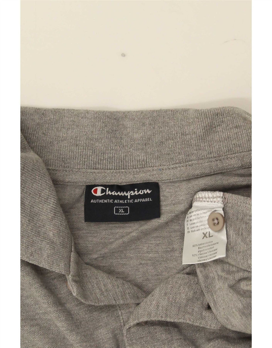 Polo da uomo Champion XL in cotone grigio
