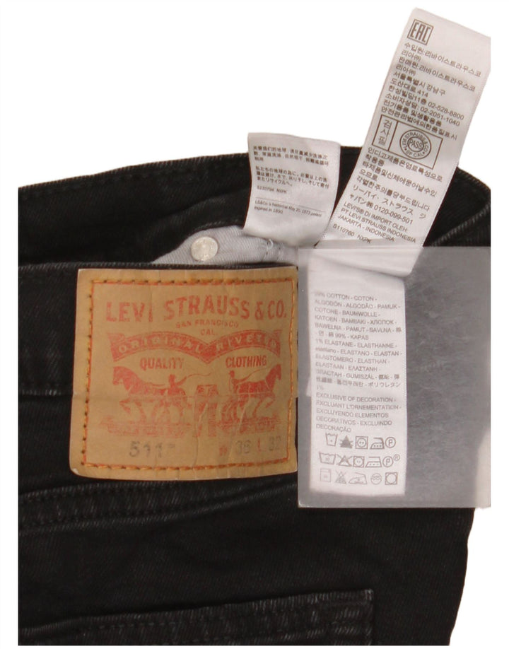 Jeans Levi's Uomo 511 Slim W36 L32 Cotone Nero