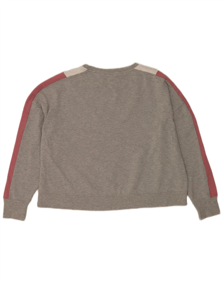 Felpa corta da donna Marks & Spencer UK 20 2XL Blocco di colore grigio