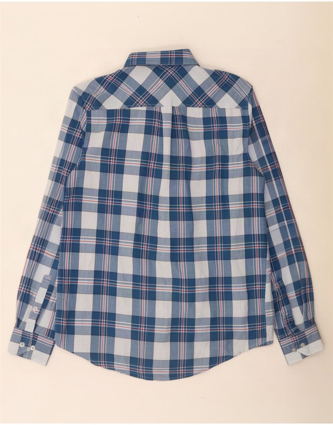 Camicia da uomo Ben Sherman in cotone a quadri blu medio