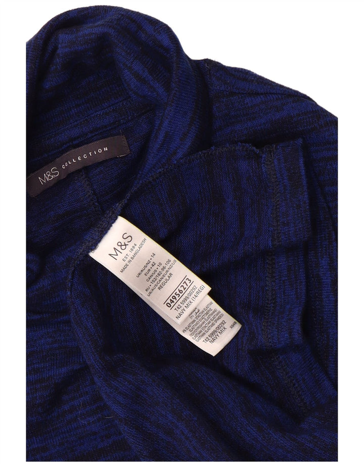 Abito maglione da donna Marks & Spencer UK 14 Grande poliestere screziato blu navy