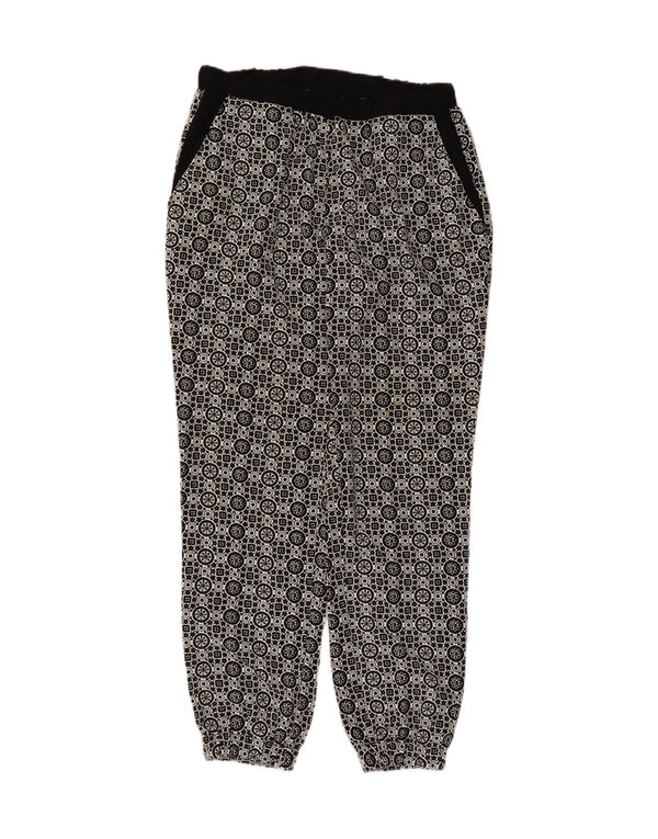 Pantaloni Harem da jogging da donna Topshop UK 10 piccoli neri geometrici