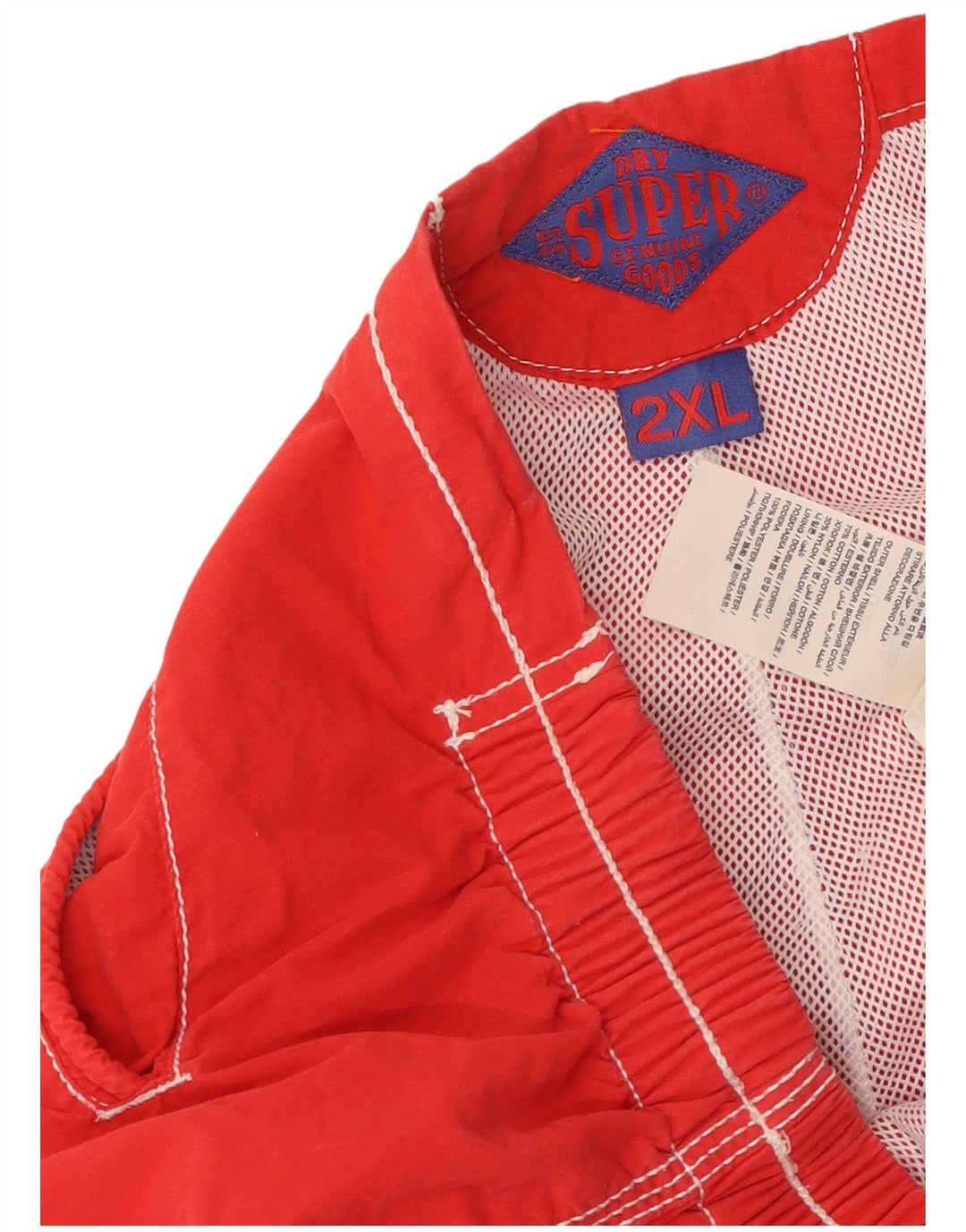 Pantaloncini da bagno da uomo Superdry 2XL rosso cotone