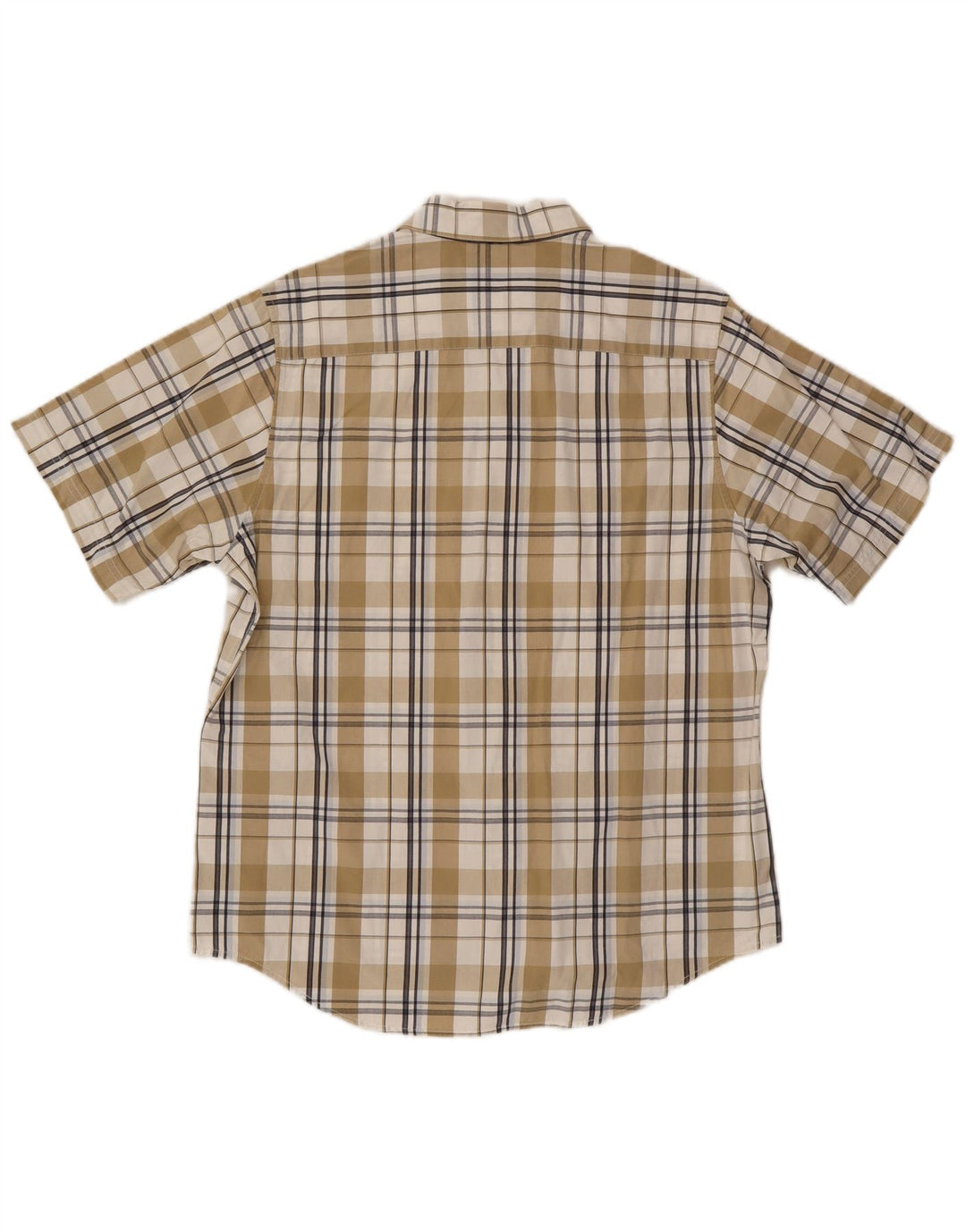 Camicia a maniche corte da uomo Timberland grande cotone a quadri beige