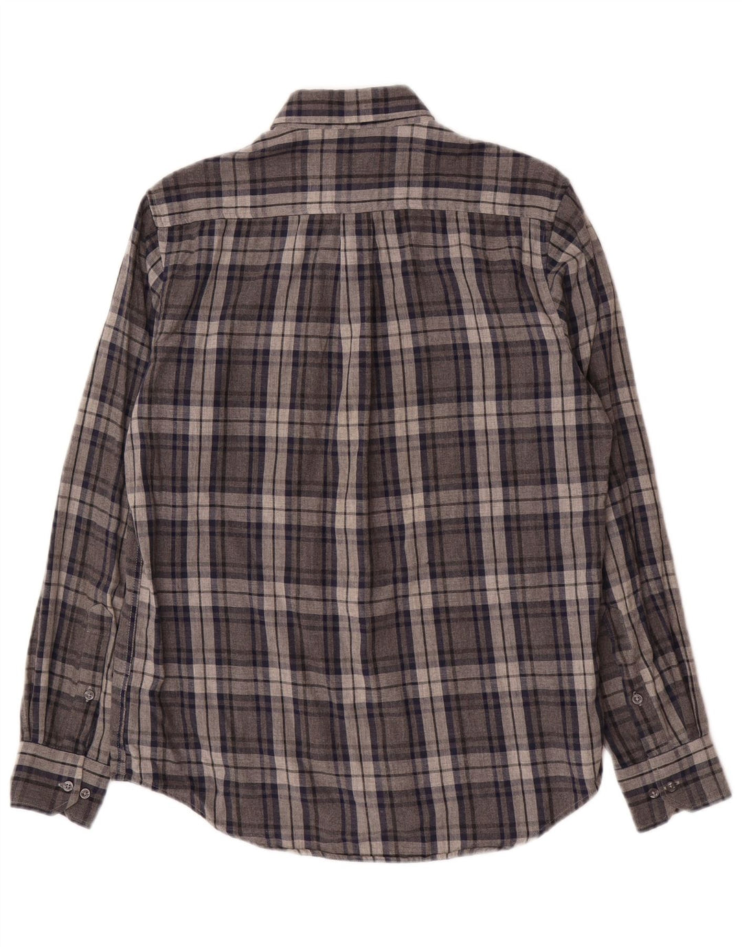 DACK'S Camicia da uomo in flanella dalla vestibilità regolare, piccolo cotone a quadri grigi