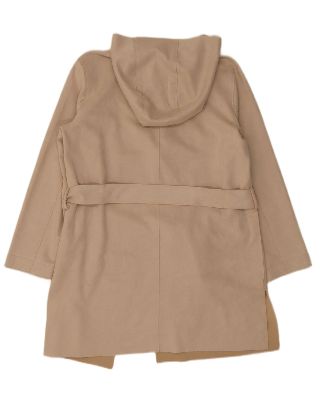 Cappotto con cappuccio da donna Zara UK 14 Poliestere beige medio