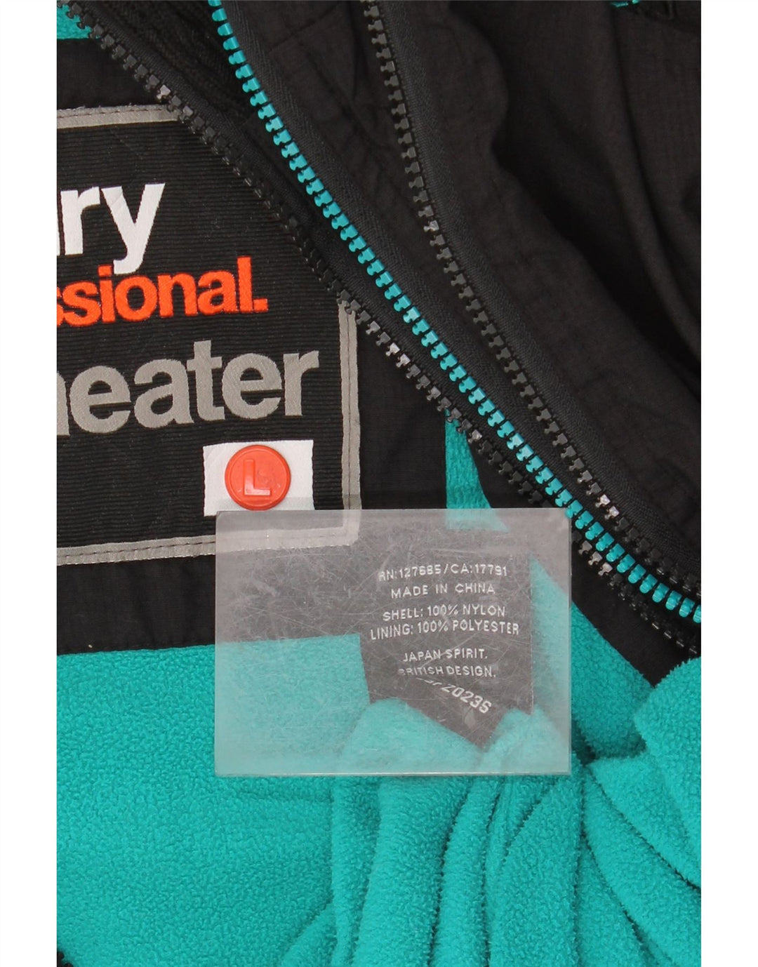 Giacca a vento grafica da donna SUPERDRY UK 16 grande nera