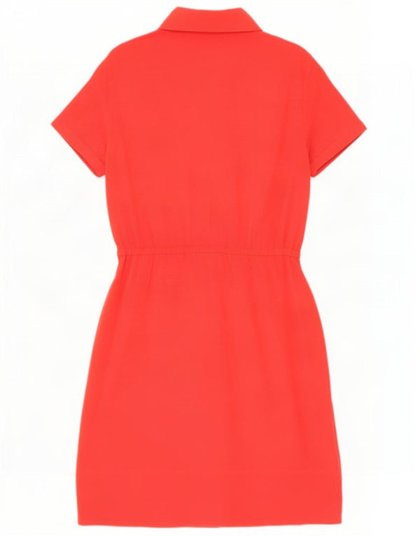 Marks & Spencer Womens Pullover Shirt Dress UK 12 Medium Red Viscose