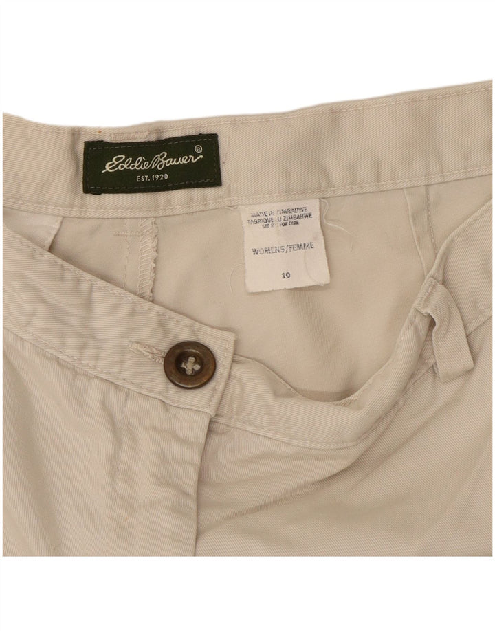 Pantaloncini chino da donna Eddie Bauer US 10 Large W30 bianchi