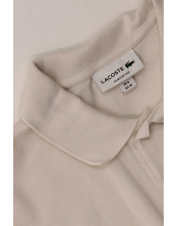 Polo da uomo Lacoste vestibilità classica taglia 4 media bianca
