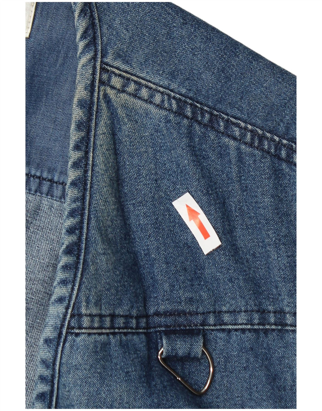 Gilet utility denim da uomo Olympia UK 38 cotone blu medio
