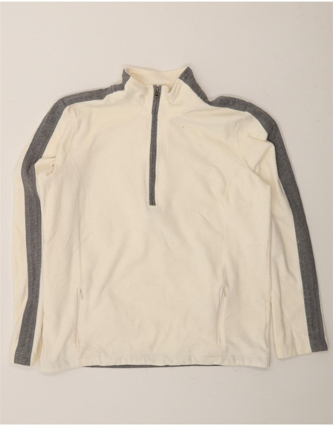 EDDIE BAUER Womens Pullover Tracksuit Top UK 16 Large White Colourblock Vintage Eddie Bauer and Second-Hand Eddie Bauer from Messina Hembry 