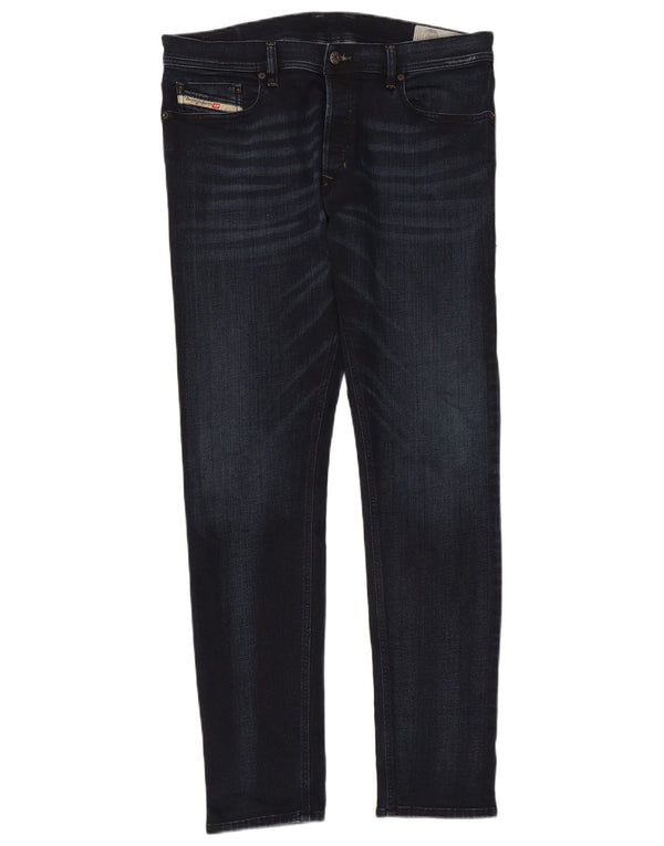 Diesel Uomo Tepphar Carrot Jeans Slim W34 L32 Blu Navy Cotone