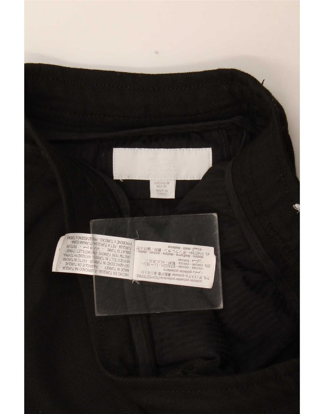 Pantaloncini sportivi da uomo Zara medi neri in poliestere