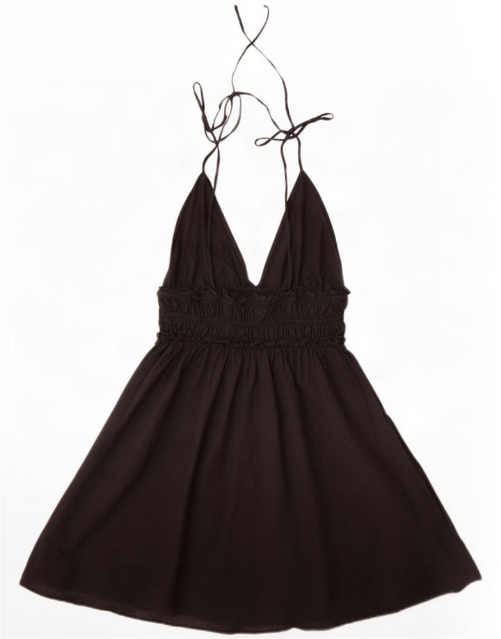 Prendisole da donna Zara UK 10 piccolo in cotone nero