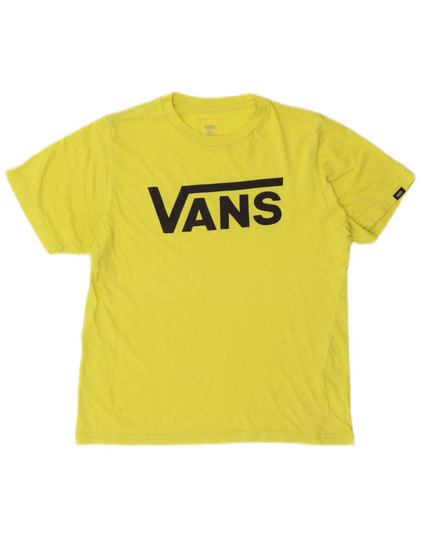 Vans Boys Classic Fit Graphic T-Shirt Top 10-11 Years Medium Yellow Cotton
