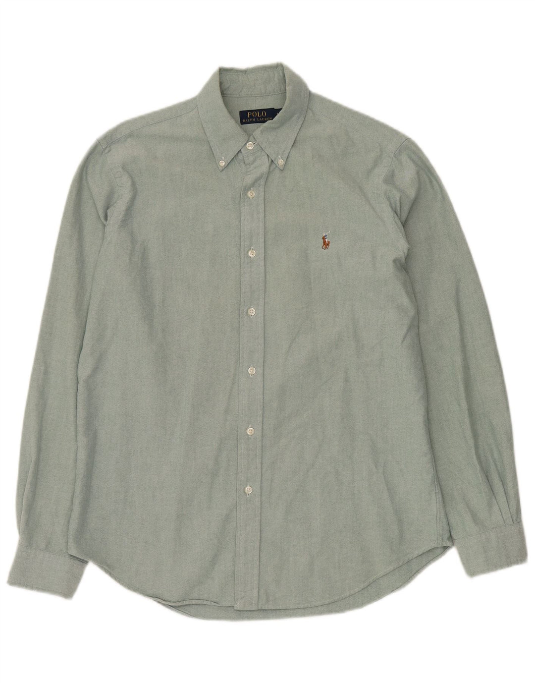 POLO RALPH LAUREN Camicia Uomo Cotone Verde Medio
