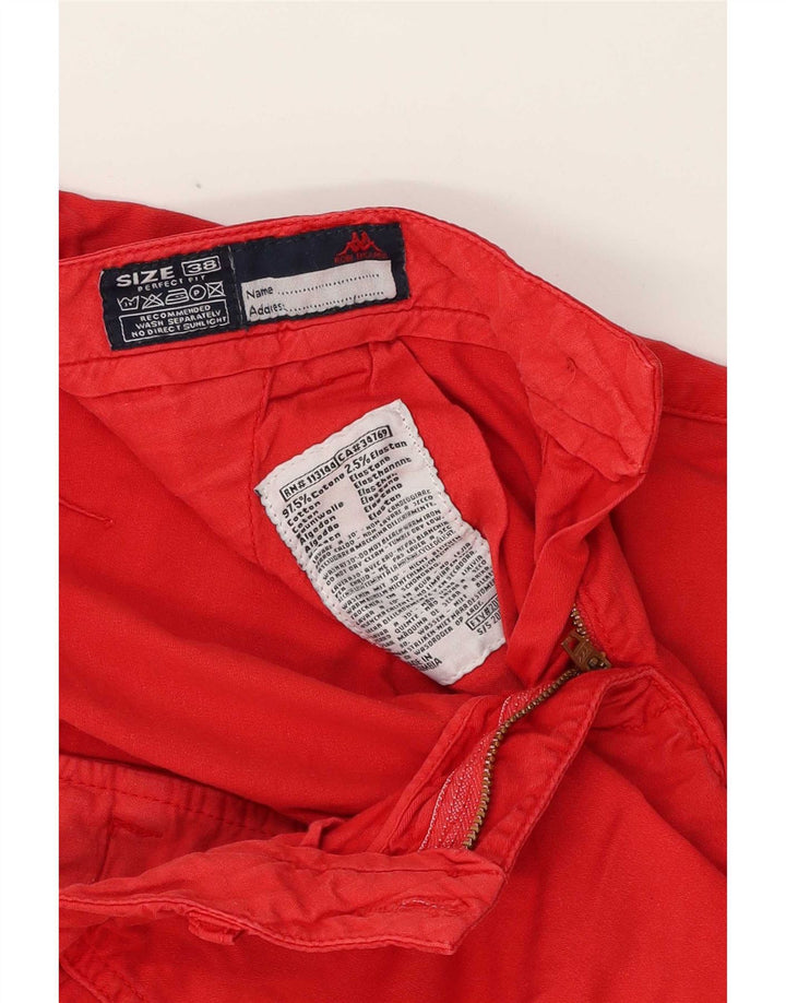 Pantaloncini chino da donna Kappa EU 38 medi W28 cotone rosso