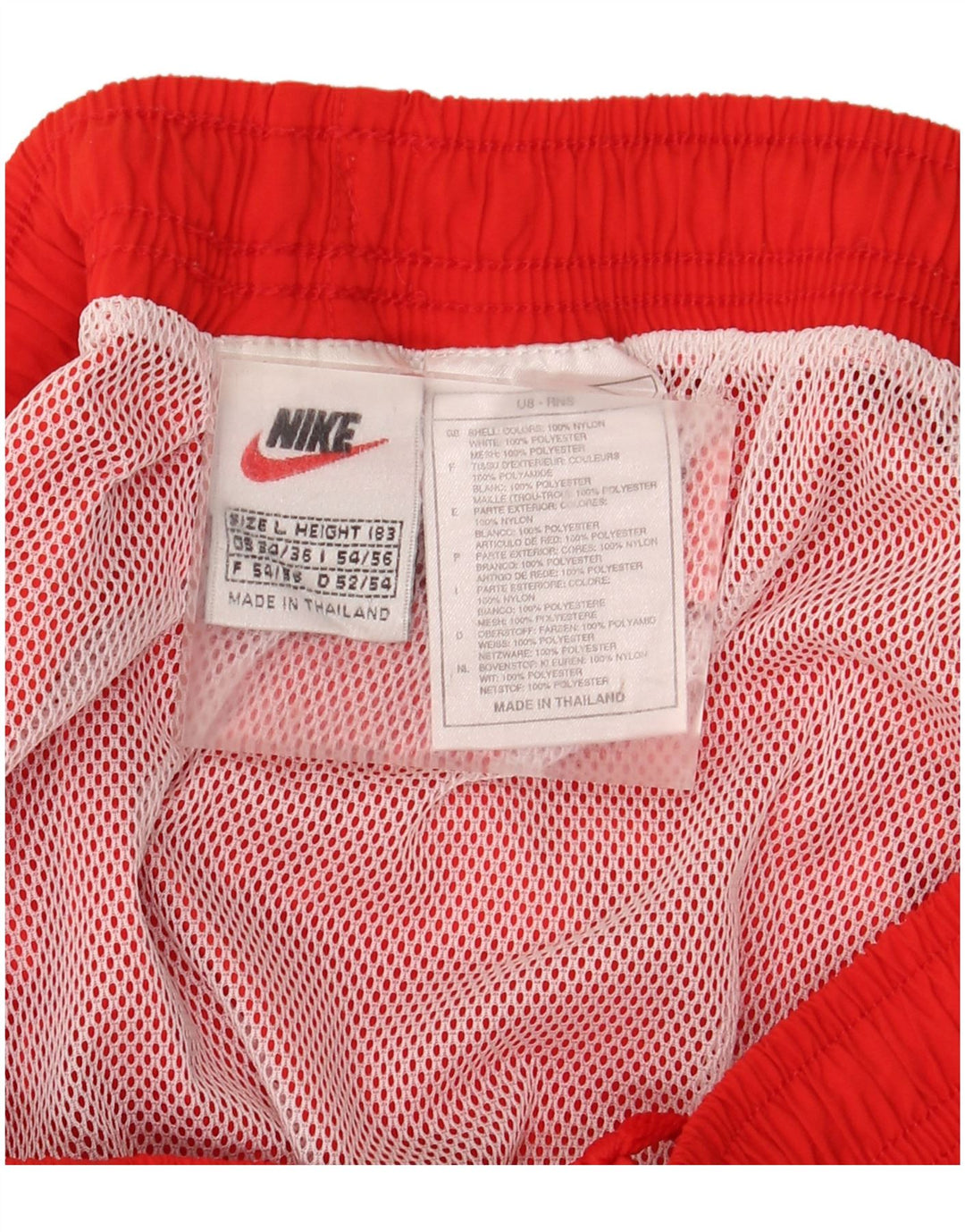 Pantaloncini sportivi Nike da uomo con grafica grande, nylon color block rosso