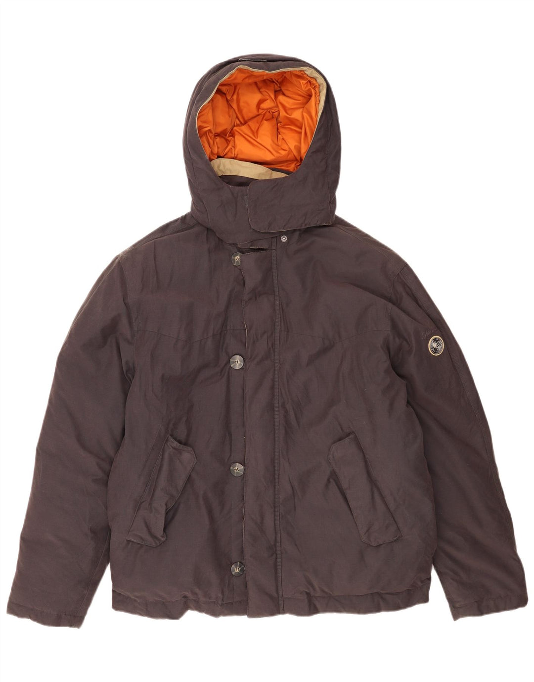 Giacca imbottita con cappuccio da uomo Invicta UK 40 grande cotone nero
