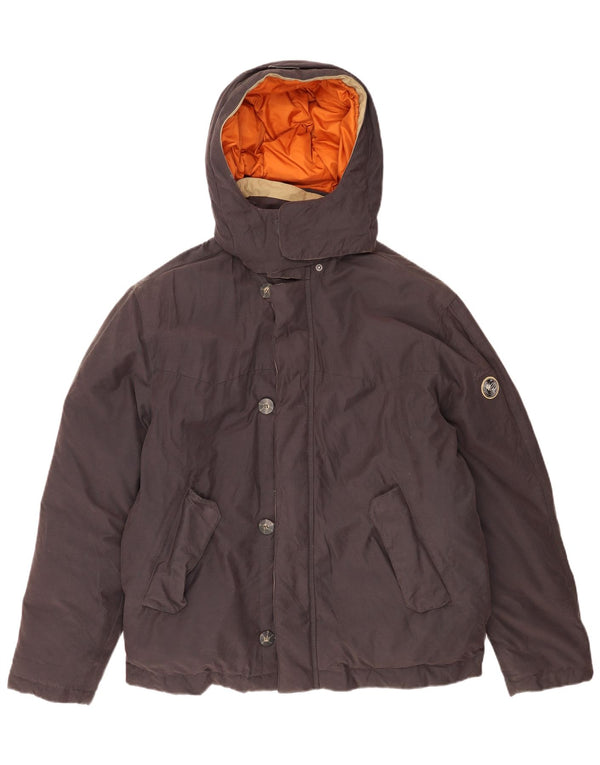 Giacca imbottita con cappuccio da uomo Invicta UK 40 grande cotone nero