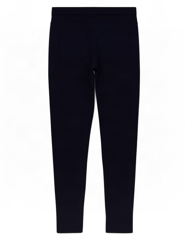 Marks & Spencer Womens Casual Trousers UK 14 Large W30 L30 Navy Blue