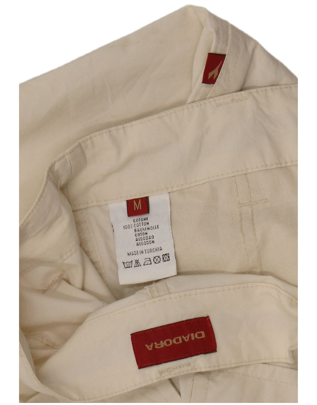 Pantaloni cargo dritti da uomo Diadora medi W32 L29 in cotone beige