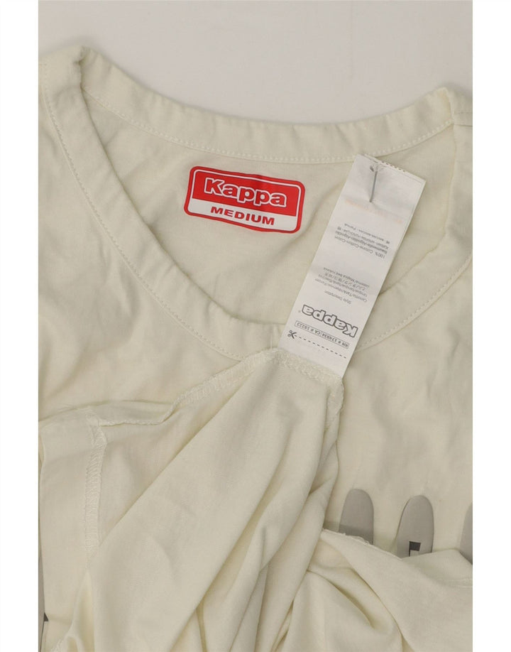 T-shirt grafica da uomo Kappa Top in cotone bianco medio