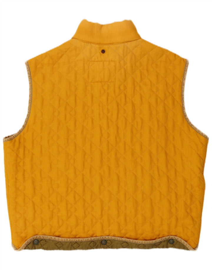 Gilet trapuntato da uomo Best Company UK 38 medio giallo in poliammide