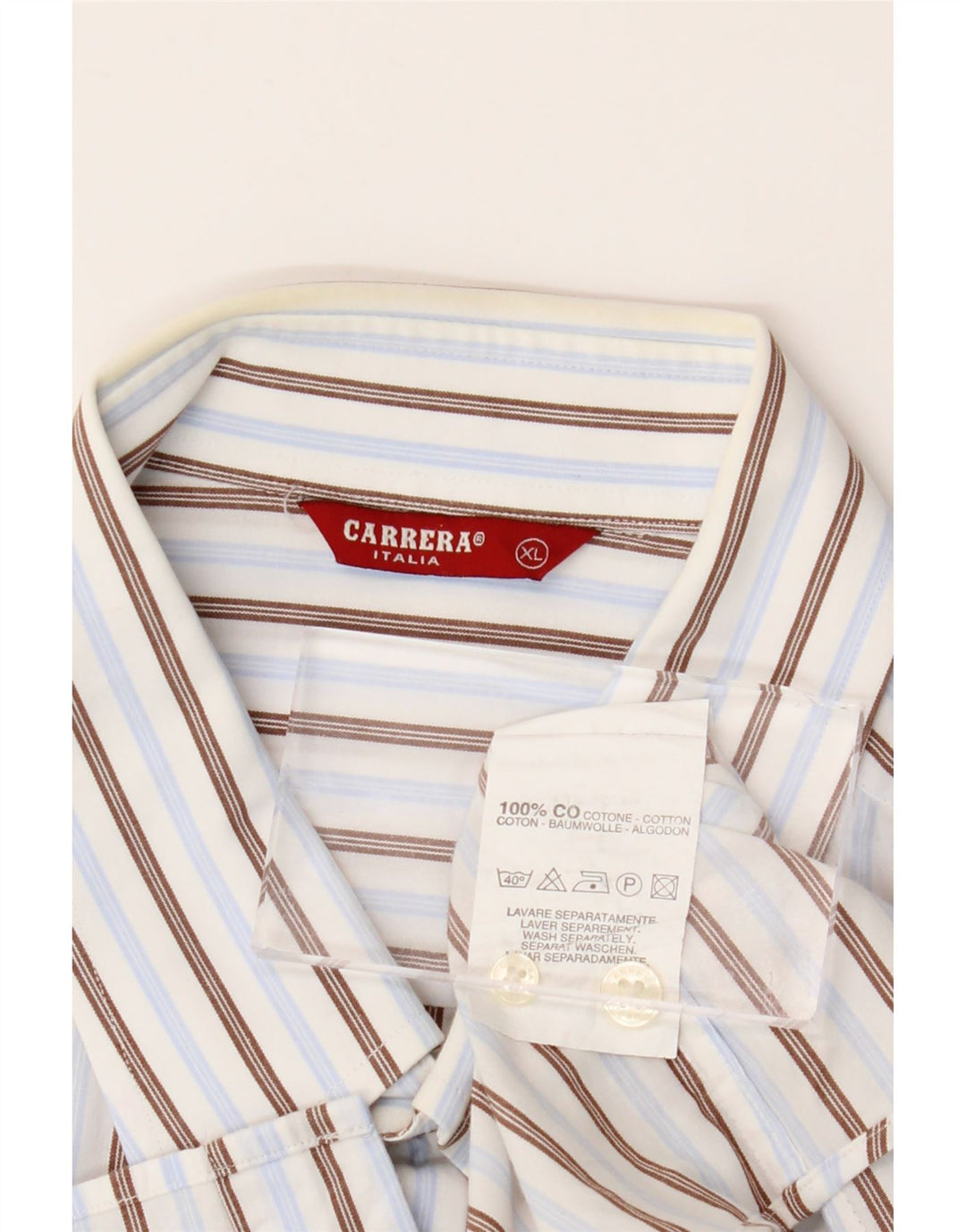 Camicia Uomo CARRERA XL Cotone Gessato Blu