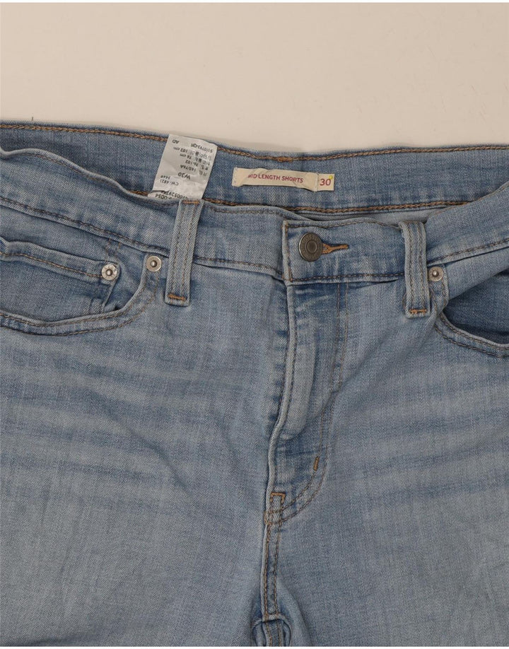 LEVI'S Womens Denim Shorts W30 Medium Blue Cotton Vintage Levi's and Second-Hand Levi's from Messina Hembry 