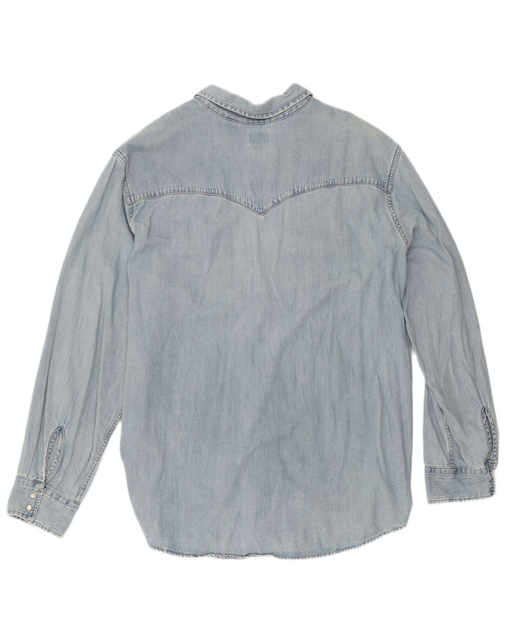 Camicia di jeans alta da uomo Levi's XL in cotone blu