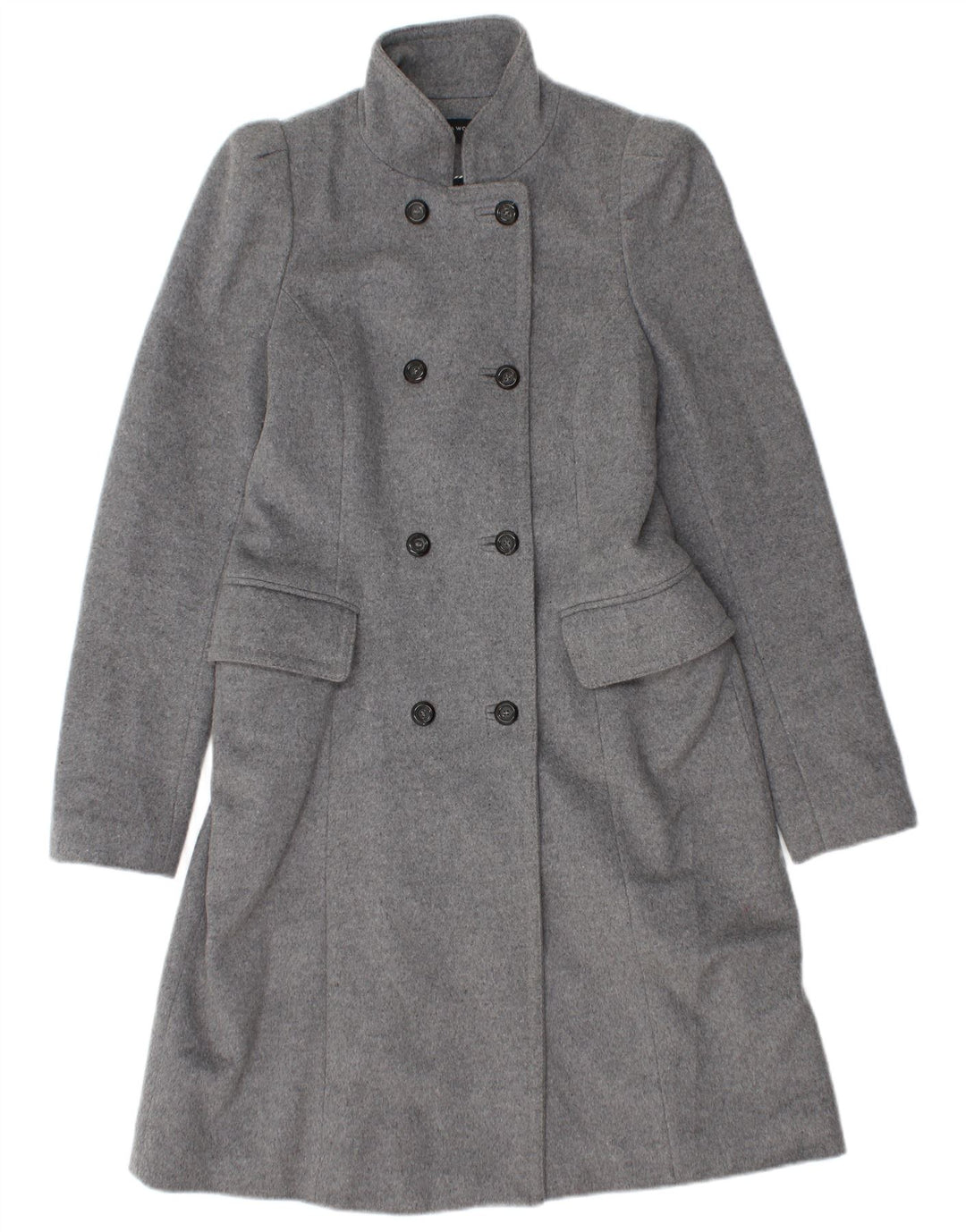 Cappotto doppiopetto da donna Zara UK 12 Lana grigio medio