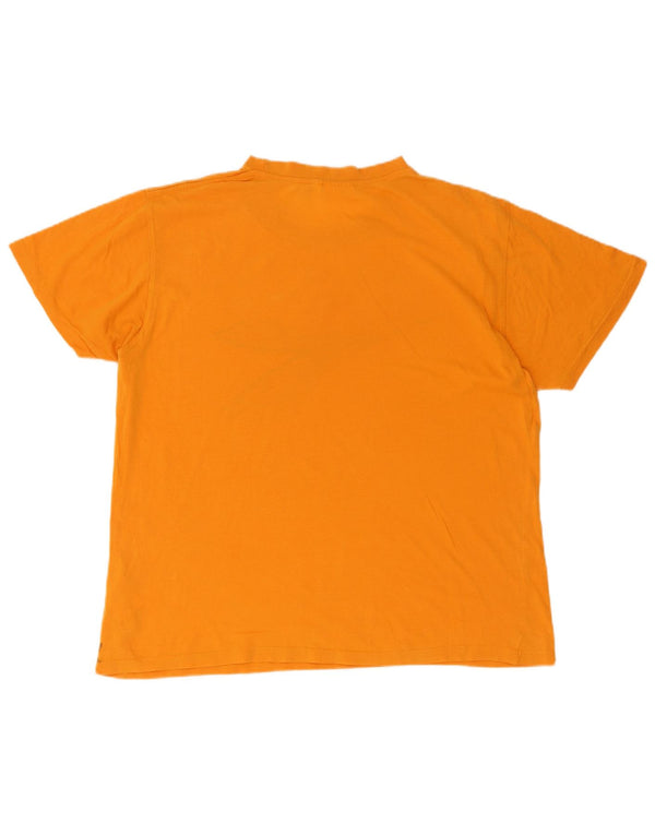 T-shirt grafica da uomo Diadora Top Large in cotone arancione
